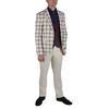 Костюм мужской тройка Renzo 642-03, Размер: 56, Цвет: бежевый в бордовую клетку | Интернет-магазин Vels