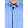 Рубашка VELS 6393/1 отд., пр., Размер: S, Цвет: голубая в клет.с т.син. отд., фото 6 | Интернет-магазин Vels