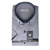 Рубашка мужская классическая VELS 15 к/р, Размер: M, Цвет: серая с т.син.отд. | Интернет-магазин Vels