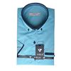 Рубашка мужская классическая VELS 192 к/р, Размер: M, Цвет: голубая с т.син. отд. | Интернет-магазин Vels