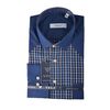 Рубашка мужская приталенная VELS 9038/1, Размер: M, Цвет: тёмно-синяя с син.клет | Интернет-магазин Vels