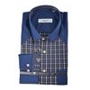 Рубашка мужская приталенная VELS 9038/3, Размер: M, Цвет: тёмно-синий с корич.клет | Интернет-магазин Vels
