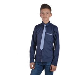Сорочка дитяча з краваткою Cegisa 8118, Розмір: 116/6, Колір: темно-синий | Інтернет-магазин Vels