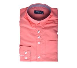 Рубашка VELS отд.дет. (5-6-7-8) 3338 (154), Размер: 110/5, Цвет: персик с отд.т.син. клетка | Интернет-магазин Vels