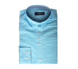 Рубашка VELS отд.дет. (5-6-7-8)3338 (279), Размер: 110/5, Цвет: голубой с отд. т.син. клетка | Интернет-магазин Vels