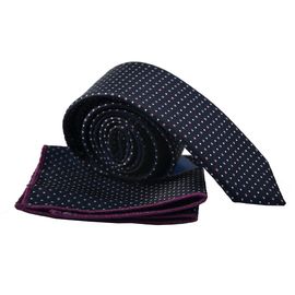 Краватка чоловіча з хусткою Quesste 16, Колір: фиолетовый точка | Інтернет-магазин Vels