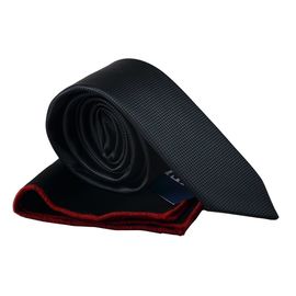 Краватка чоловіча з хусткою Quesste 21, Колір: темно серый | Інтернет-магазин Vels