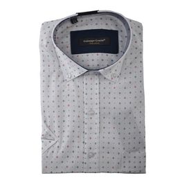 Рубашка мужская классическая Guiseppe 17 к/р, Размер: XL, Цвет: белая с узором | Интернет-магазин Vels
