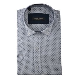 Рубашка мужская классическая Guiseppe 19 к/р, Размер: XL, Цвет: белая с узором | Интернет-магазин Vels