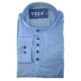 Рубашка мужская приталенная Flexion 18-851, Размер: 3XL, Цвет: голубой | Интернет-магазин Vels