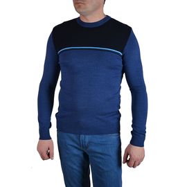 Свитер мужской Turhan 21-01, Размер: XL, Цвет: чёрный с синим | Интернет-магазин Vels