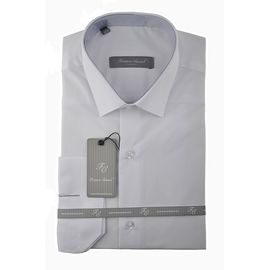 Рубашка мужская приталка Franco Cassel стойка оксфорд, Размер: 2XL, Цвет: белый | Интернет-магазин Vels