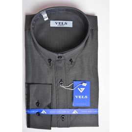 Рубашка VELS 1002 отд., пр., Размер: M, Цвет: чёрная в мелкую клетку | Интернет-магазин Vels