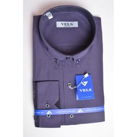 Рубашка VELS 1004 отд., пр., Размер: M, Цвет: темно-фиолет.мелк.клетка | Интернет-магазин Vels