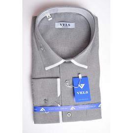 Рубашка VELS 1007 дв.в., кл., Размер: M, Цвет: серая  мелкая полоса | Интернет-магазин Vels