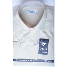 Рубашка мужская приталенная VELS 12* к/р, Размер: M, Цвет: шампань | Интернет-магазин Vels