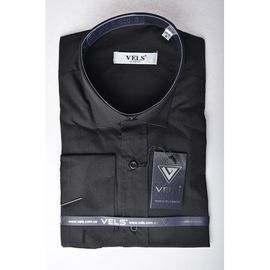 Сорочка VELS 21 приталена, Розмір: XS, Колір: чёрный | Інтернет-магазин Vels