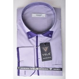 Рубашка VELS 6344/3 отд., пр., Размер: S, Цвет: сирен. пол. с т.фиол. отд. | Интернет-магазин Vels