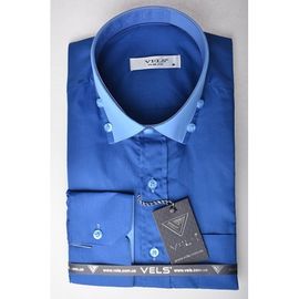 Рубашка VELS 195 отд., пр., Размер: S, Цвет: синяя с голуб. | Интернет-магазин Vels