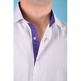 Рубашка VELS 4623/5 пр., Размер: M, Цвет: белая в  сирен.  клетку | Интернет-магазин Vels