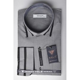 Рубашка VELS 6345/10 отд., пр., Размер: S, Цвет: чёрная пол. с чёрн. отд. | Интернет-магазин Vels