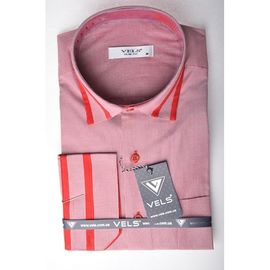 Рубашка VELS 6346/6 отд., пр., Размер: S, Цвет: бордовая пол. с красн. отд. | Интернет-магазин Vels