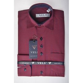 Рубашка VELS 9364/2 отд. дет., Размер: 1, Цвет: бордовая клетка | Интернет-магазин Vels