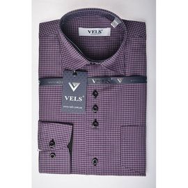 Рубашка VELS 9364/7 отд. дет., Размер: 1, Цвет: сиреневая+чёрн. клетка | Интернет-магазин Vels
