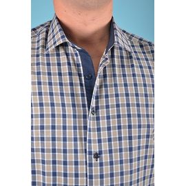 Рубашка VELS К- 6/3 пр., Размер: M, Цвет: оливков. в син.кр.клет | Интернет-магазин Vels