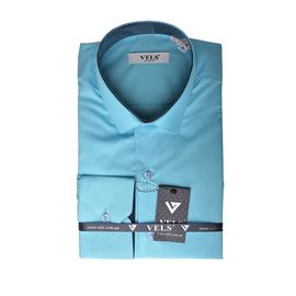 Рубашка VELS 192 кл. отд., Размер: M/176-182, Цвет: бирюза с отд.  | Интернет-магазин Vels