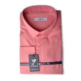 Сорочка VELS 253 приталена, Розмір: L, Колір: персик | Інтернет-магазин Vels