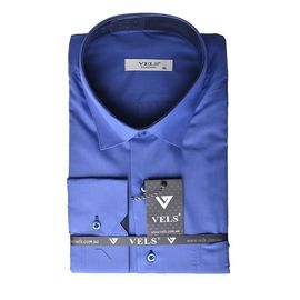 Сорочка VELS 233 класична з вставкою, довгий рукав, Розмір: M, Колір: электрик | Інтернет-магазин Vels