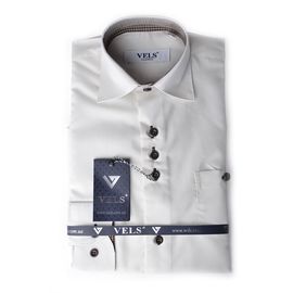 Рубашка VELS 215 отд.кл. дет., Размер: 1, Цвет: айвори с отд. клет. | Интернет-магазин Vels