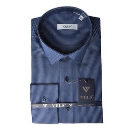 Рубашка VELS 442/2 пр., Размер: S/182-188, Цвет: синяя клетка | Интернет-магазин Vels