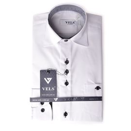 Сорочка дитяча VELS 1 з чорною вставкою, Розмір: 7, Колір: белая с чёрной отд. | Інтернет-магазин Vels
