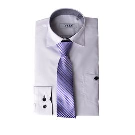Краватка Vels дитяча кольорова 10, Розмір: 0, Колір: сиреневый в серую полосу | Інтернет-магазин Vels