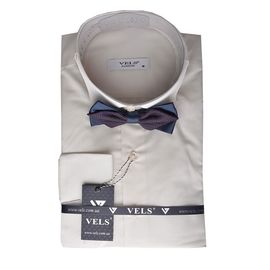 Рубашка VELS 215 кл. (бабочка), Размер: S, Цвет: айвори | Интернет-магазин Vels