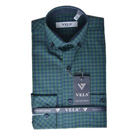 Рубашка VELS 9356/5 дет.налокот., Размер: 1, Цвет: зелёная клетка | Интернет-магазин Vels