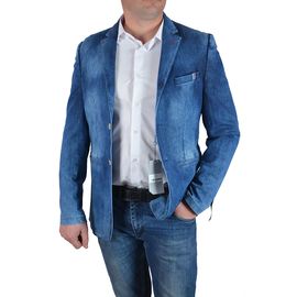 Пиджак мужской джинсовый Club JU 290-01, Размер: 48, Цвет: синий | Интернет-магазин Vels