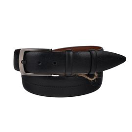 Ремень мужской кожаный VELS 35 мм 47, Размер: 120, Цвет: чёрный со строчкой | Интернет-магазин Vels