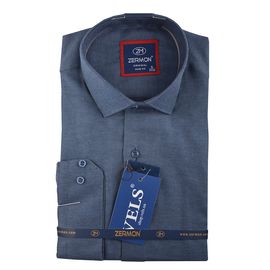 Рубашка мужская приталенная Zermon 1020, Размер: S, Цвет: темно синий | Интернет-магазин Vels