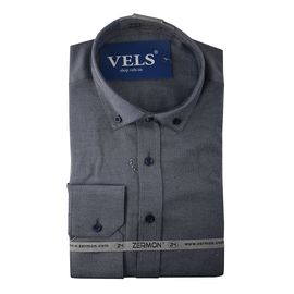 Рубашка мужская приталенная Zermon 1021, Размер: S, Цвет: темно серый | Интернет-магазин Vels
