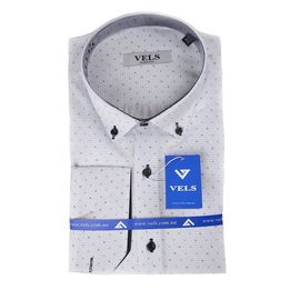 Рубашка VELS 60067.02 пр.отд, Размер: 3XL, Цвет: белая с рисунком | Интернет-магазин Vels