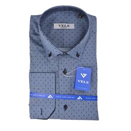 Рубашка VELS 62010.1 пр.отд, Размер: M, Цвет: джинсовый с рис. | Интернет-магазин Vels