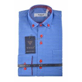 Рубашка детская на мальчика VELS 10115/5, Размер: 1, Цвет: синий с рисунком | Интернет-магазин Vels