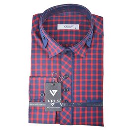 Рубашка мужская классическая VELS 5455/4, Размер: L, Цвет: красная клетка | Интернет-магазин Vels