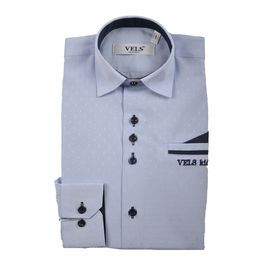 Рубашка детская на мальчика VELS 10124/4, Размер: 1, Цвет: бледно голубой | Интернет-магазин Vels