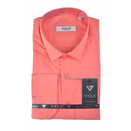 Рубашка мужская приталенная VELS 154, Размер: XL, Цвет: коралловый | Интернет-магазин Vels