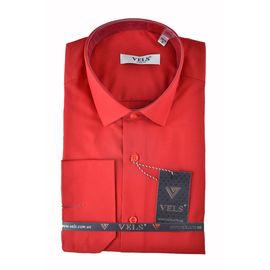 Рубашка мужская приталенная VELS 31, Размер: XL, Цвет: красный | Интернет-магазин Vels