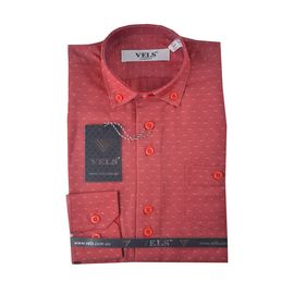 Рубашка детская на мальчика VELS 10124/9-1, Размер: 1, Цвет: марсал рисунок | Интернет-магазин Vels